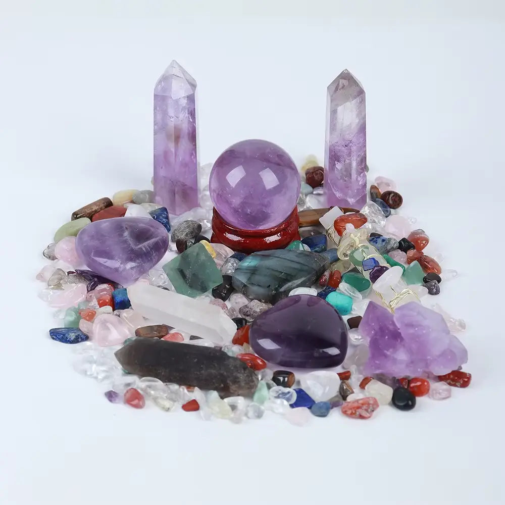 Mystic Energy Crystal Ball and Healing Gemstone Collection Gems Ritual