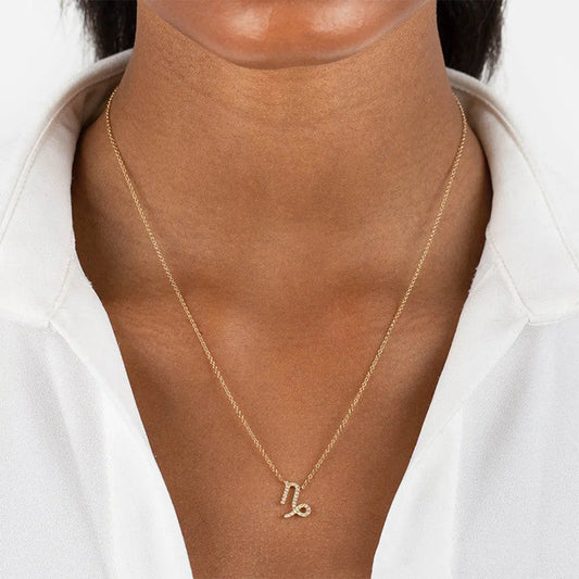 Celestial Diamond Zodiac Necklace – Astrology Sign Jewelry Gift - Gems Ritual