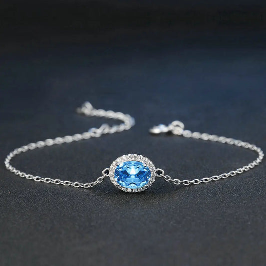 Modern Chic Women’s Jewelry – Stunning Blue Topaz Bracelet - Gems Ritual