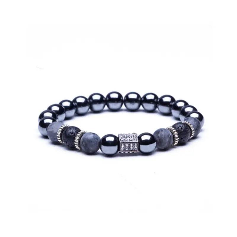 King's Crown Gem Bracelet – Classic Zircon & Bead Design - Gems Ritual
