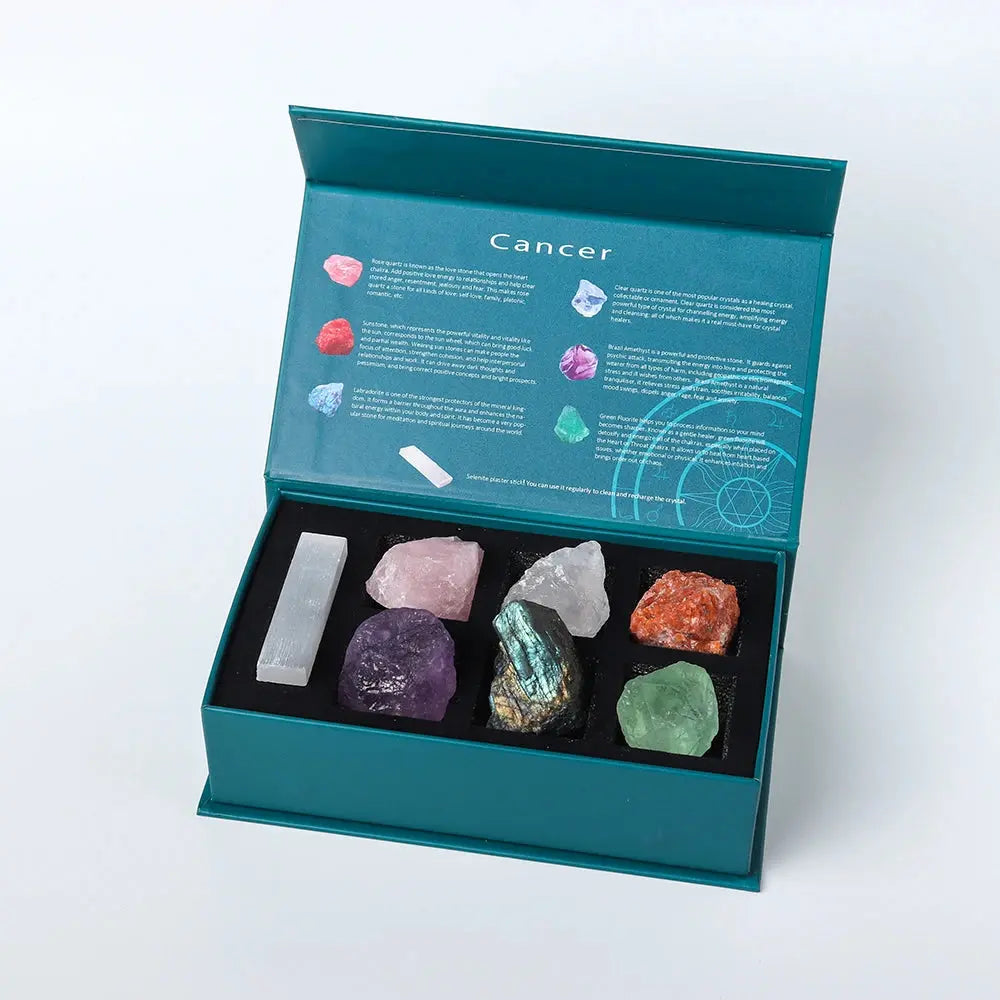 Zodiac Birthstone Crystal Set – Feng Shui & Meditation Gift Box - Gems Ritual
