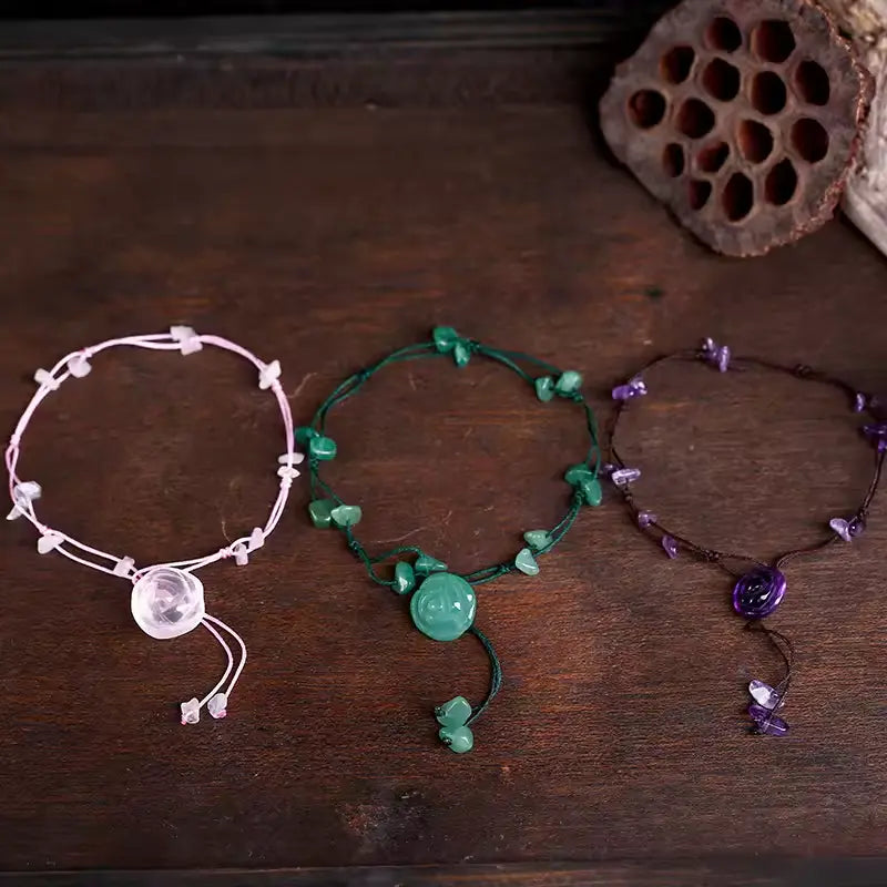 A Chic Crystal Anklet Infused with Healing Energy Gems Ritual
