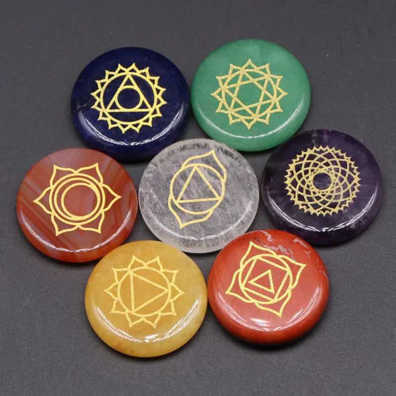 Feng Shui Chakra Gems Set – Healing Energy Crystals for Meditation Gems Ritual