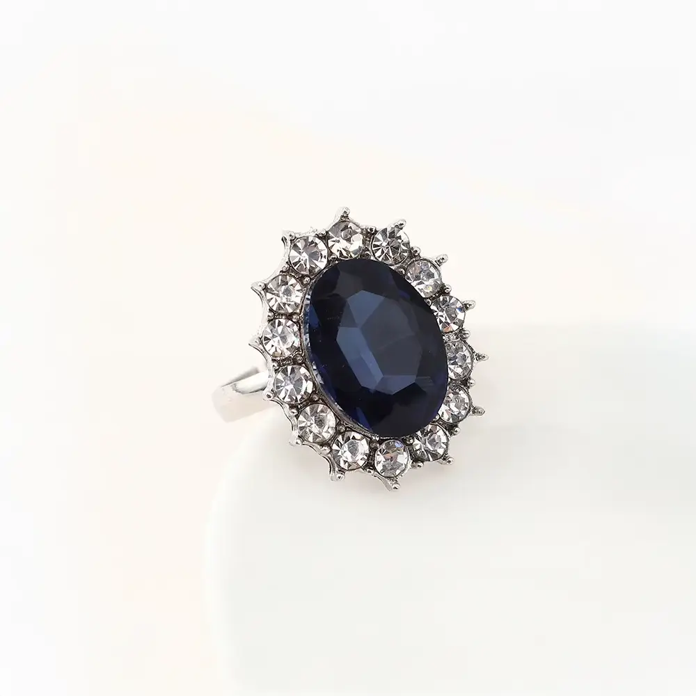 Glamorous Sapphire Jewelry Set with Zirconia Accents Gems Ritual