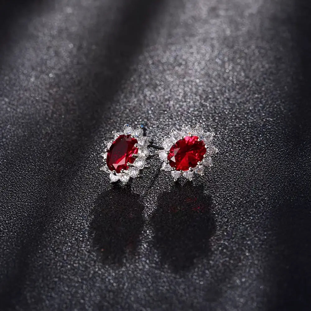 Glamorous Sapphire Jewelry Set with Zirconia Accents Gems Ritual