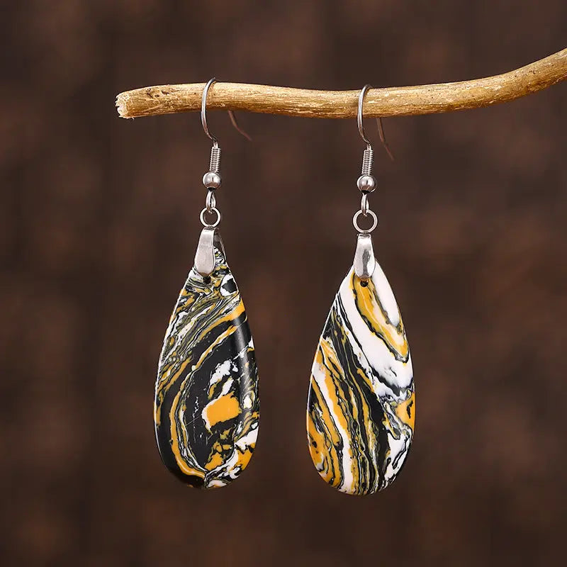 Elegant Teardrop Earrings with Imperial Stone – Versatile Jewelry for Women - Gems Ritual