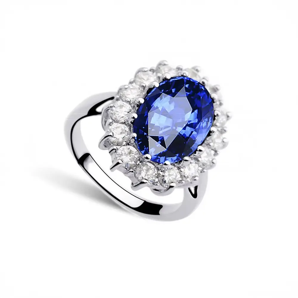 Glamorous Sapphire Jewelry Set with Zirconia Accents Gems Ritual