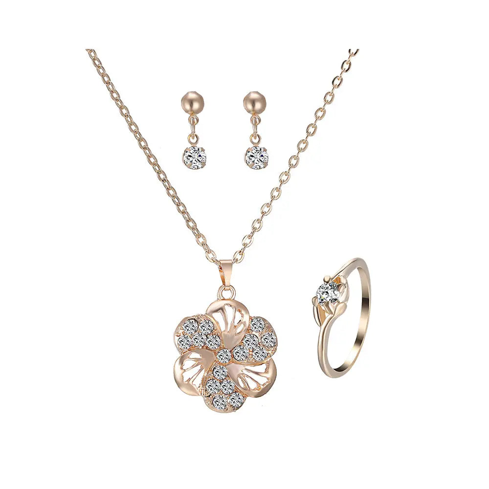 Sentimental Heart Necklace Jewelry Set for Women - Gems Ritual