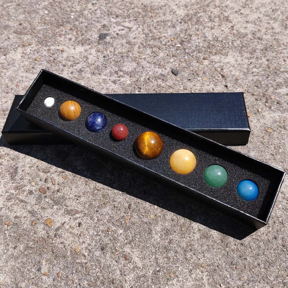 Handcrafted Natural Gemstone Solar System Set for Cosmic Enthusiasts - Gems Ritual