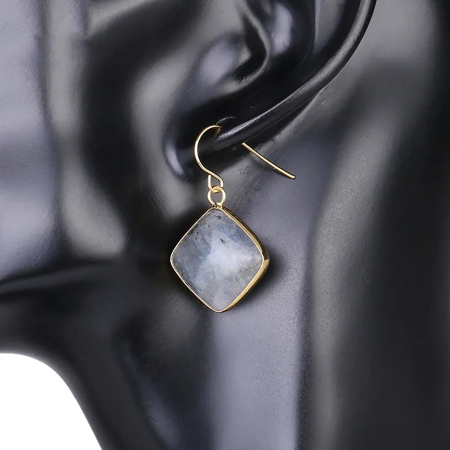 Natural Stone Drop Earrings for Everyday Sophistication - Gems Ritual
