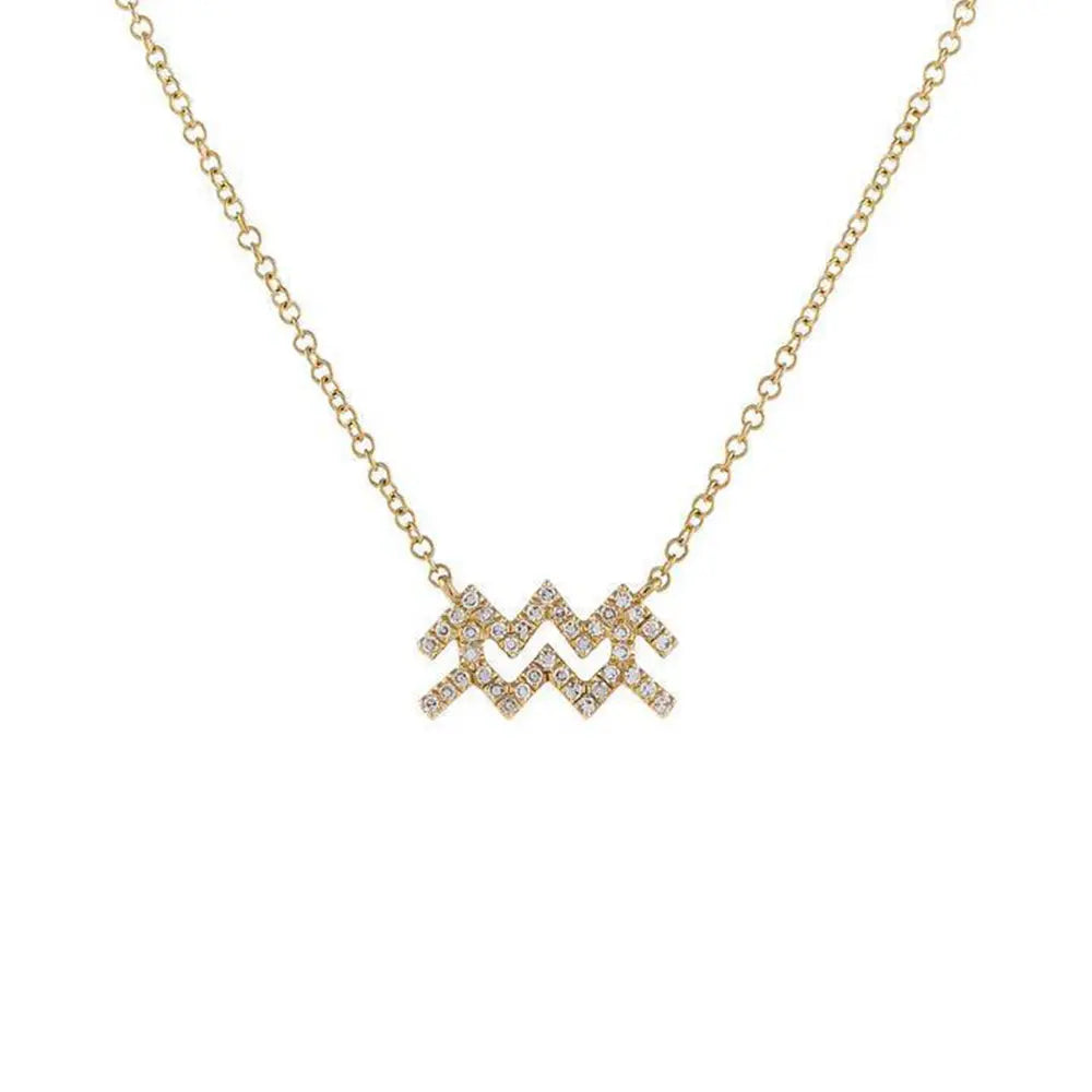 Celestial Diamond Zodiac Necklace – Astrology Sign Jewelry Gift - Gems Ritual