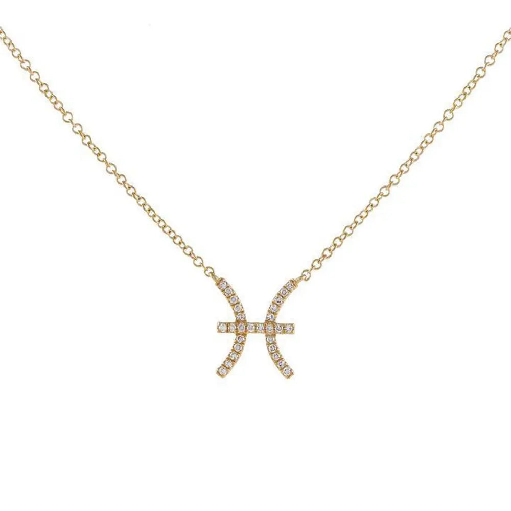 Celestial Diamond Zodiac Necklace – Astrology Sign Jewelry Gift - Gems Ritual