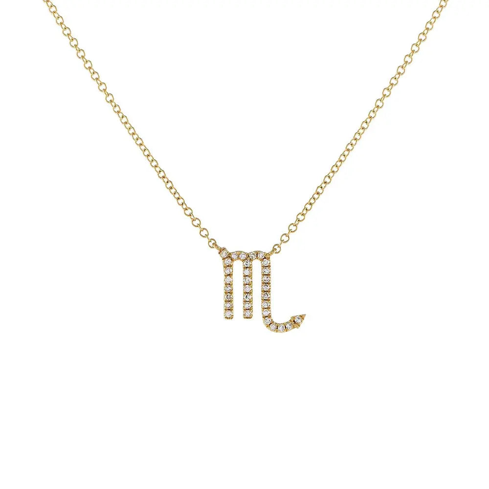 Celestial Diamond Zodiac Necklace – Astrology Sign Jewelry Gift - Gems Ritual
