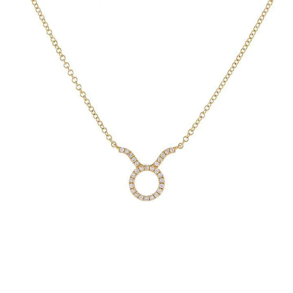 Celestial Diamond Zodiac Necklace – Astrology Sign Jewelry Gift - Gems Ritual
