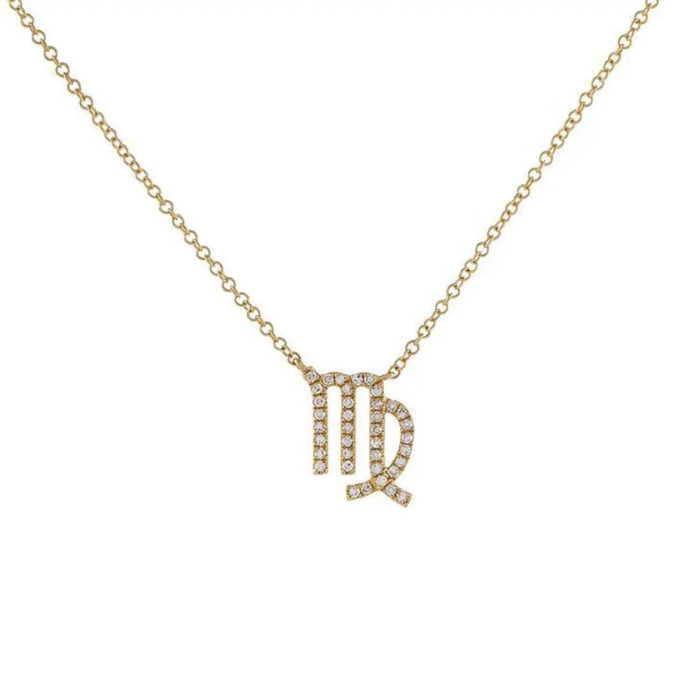 Celestial Diamond Zodiac Necklace – Astrology Sign Jewelry Gift - Gems Ritual