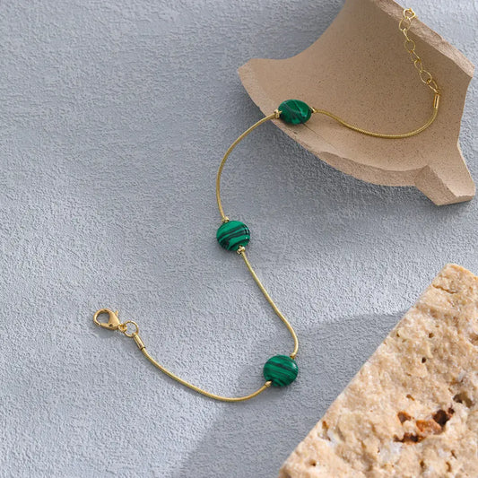 Natural Green Agate Anklet – Energy Balancing Jewelry - Gems Ritual