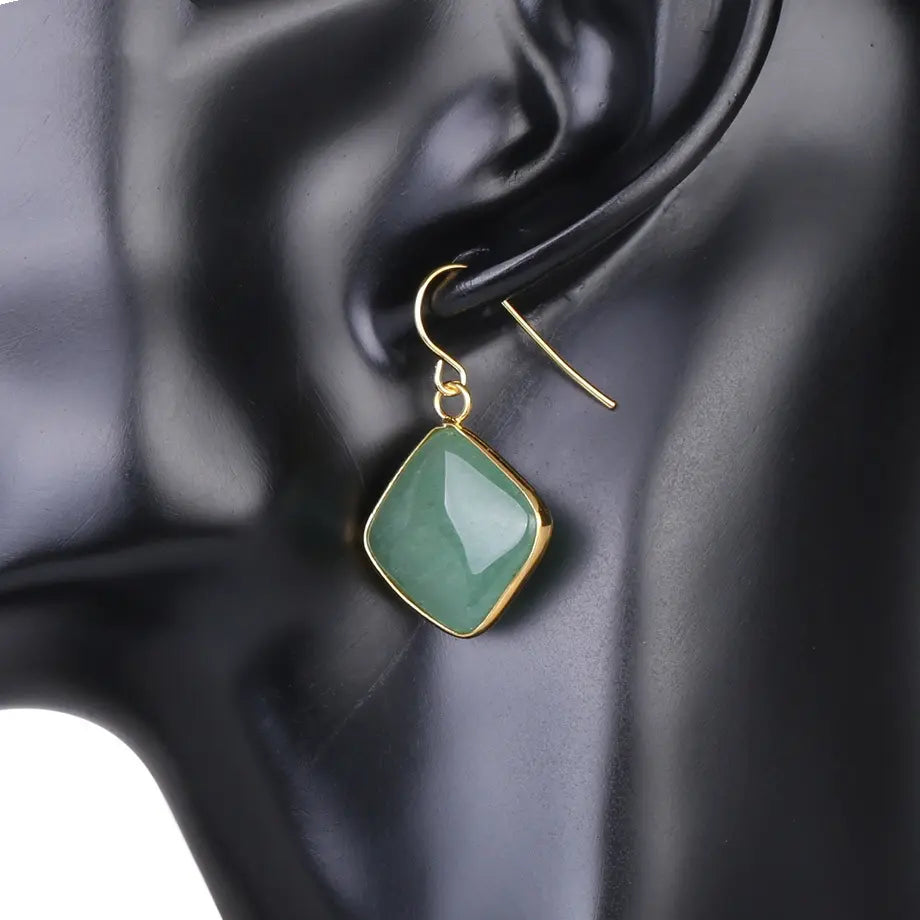 Natural Stone Drop Earrings for Everyday Sophistication - Gems Ritual