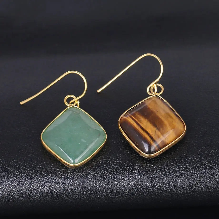 Natural Stone Drop Earrings for Everyday Sophistication - Gems Ritual