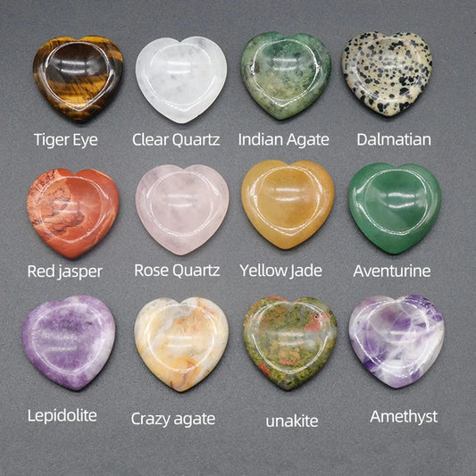 Natural Crystal Heart Stone – Pocket-Sized Energy Healing Gems Ritual