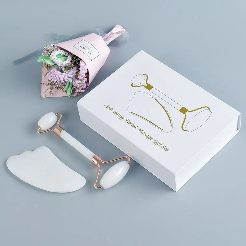 Serene White Jade Face Roller – The Key to Radiant Skin - Gems Ritual