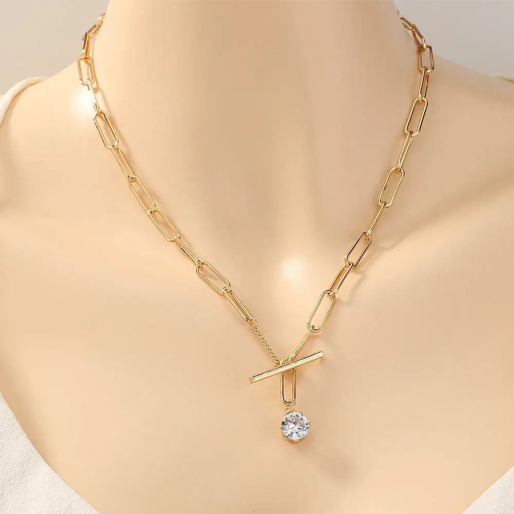 Vintage Zircon Necklace - Tree of Life Design Gems Ritual