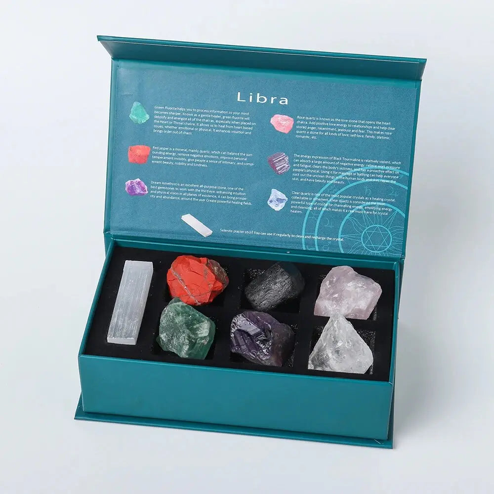 Zodiac Birthstone Crystal Set – Feng Shui & Meditation Gift Box - Gems Ritual