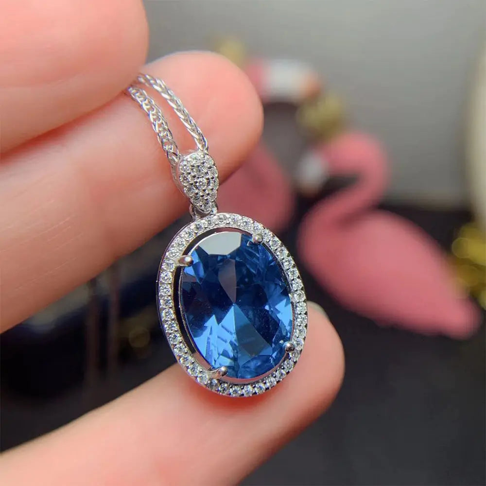 Genuine Blue Topaz Jewelry Set – Modern Sophistication - Gems Ritual