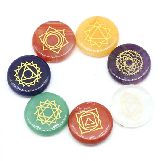 Feng Shui Chakra Gems Set – Healing Energy Crystals for Meditation Gems Ritual