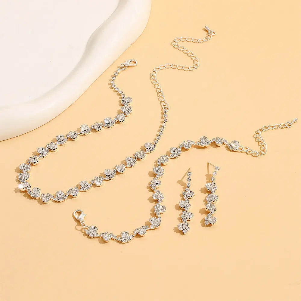 Radiant Crystal Jewelry Set for a Touch of Classic Glamour - Gems Ritual
