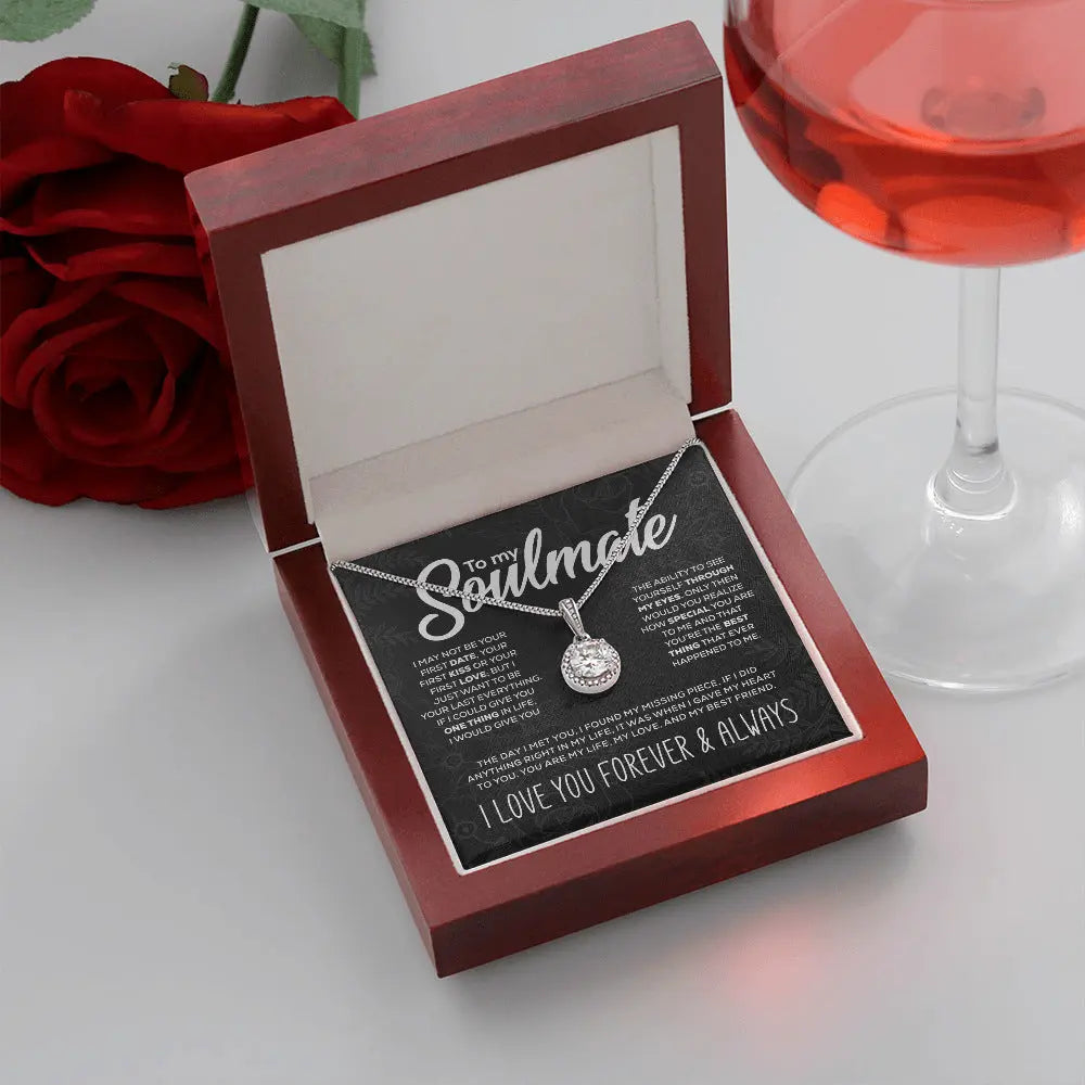 Elegant Gift Necklace: Round Zircon Pendant in Luxury Box - Gems Ritual