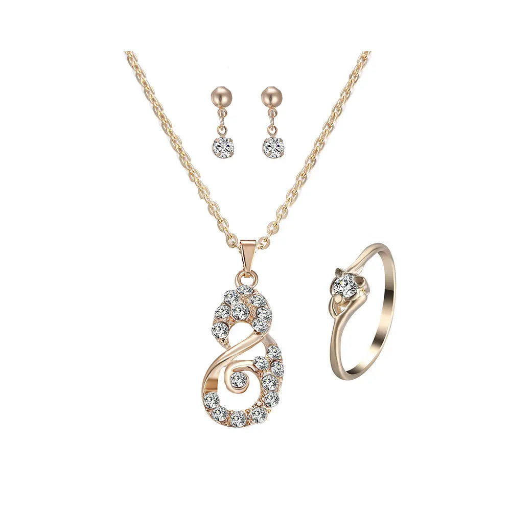 Sentimental Heart Necklace Jewelry Set for Women - Gems Ritual