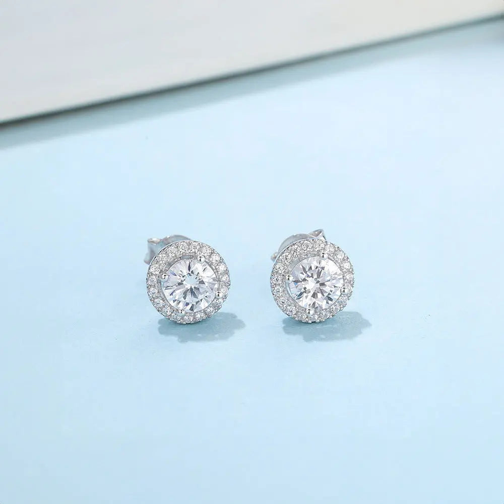 Ethical Moissanite Jewelry Set with Necklace and Earrings - Gems Ritual