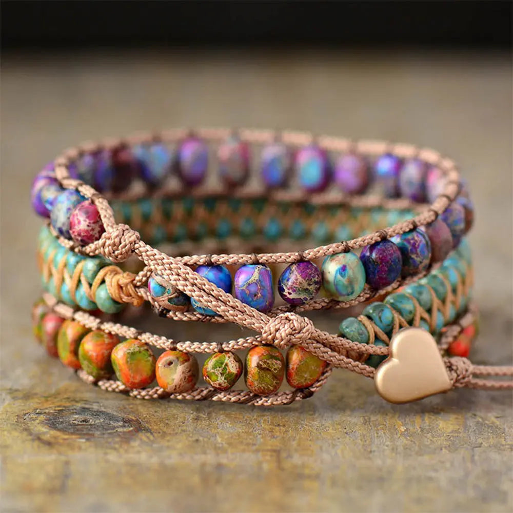Unisex Gemstone Wrap Bracelet for Clarity and Balance - Gems Ritual