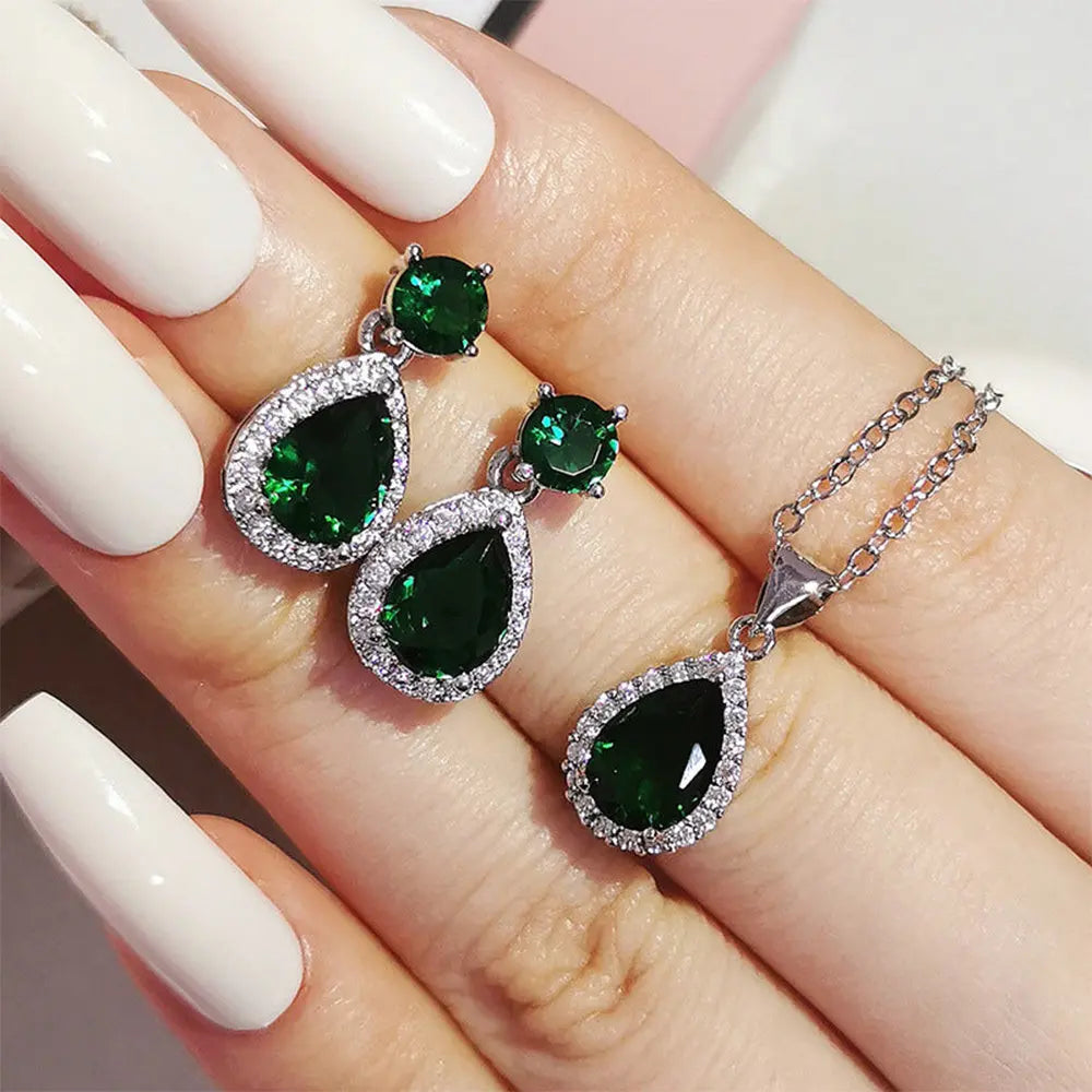Zircon Jewelry Set Collection with Vibrant Gemstones - Gems Ritual
