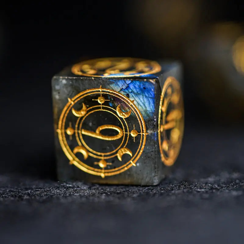 Natural Elongated Stone Running Ball Dice Gems Ritual