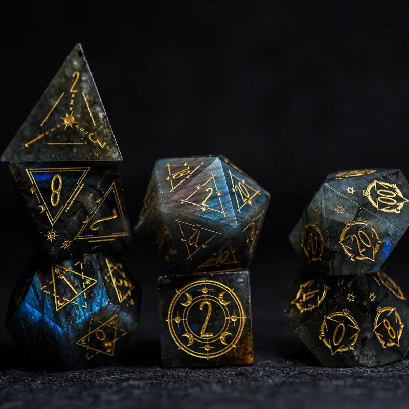 Natural Elongated Stone Running Ball Dice Gems Ritual