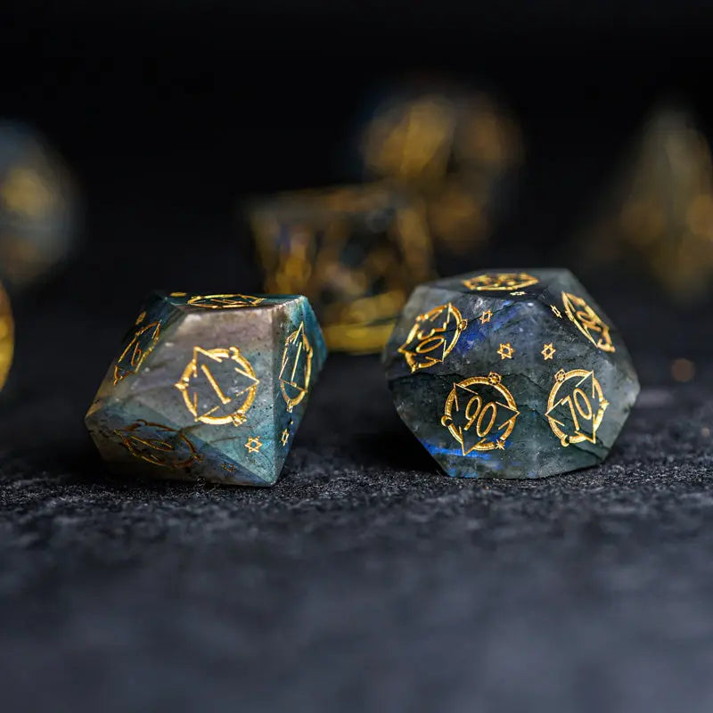 Natural Elongated Stone Running Ball Dice Gems Ritual
