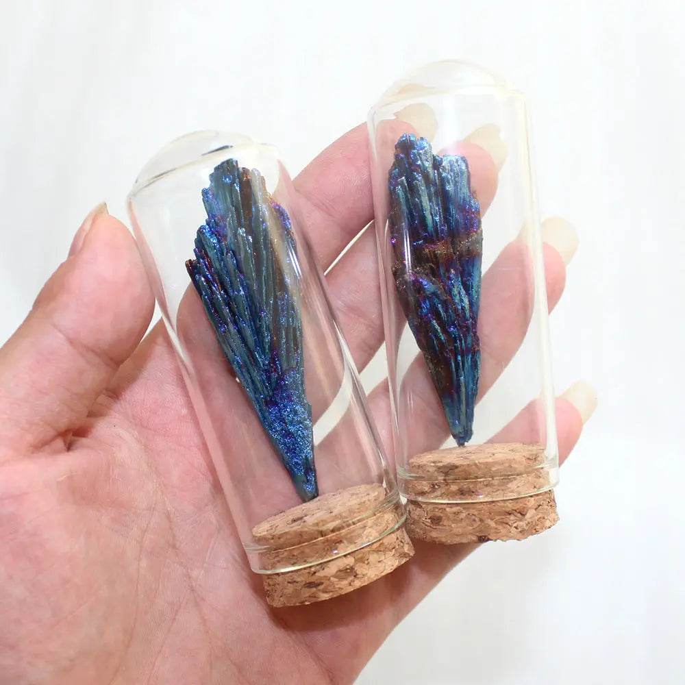 Mystical Black Tourmaline Crystal Encased in Glass – A Symbol of Energy Protection - Gems Ritual