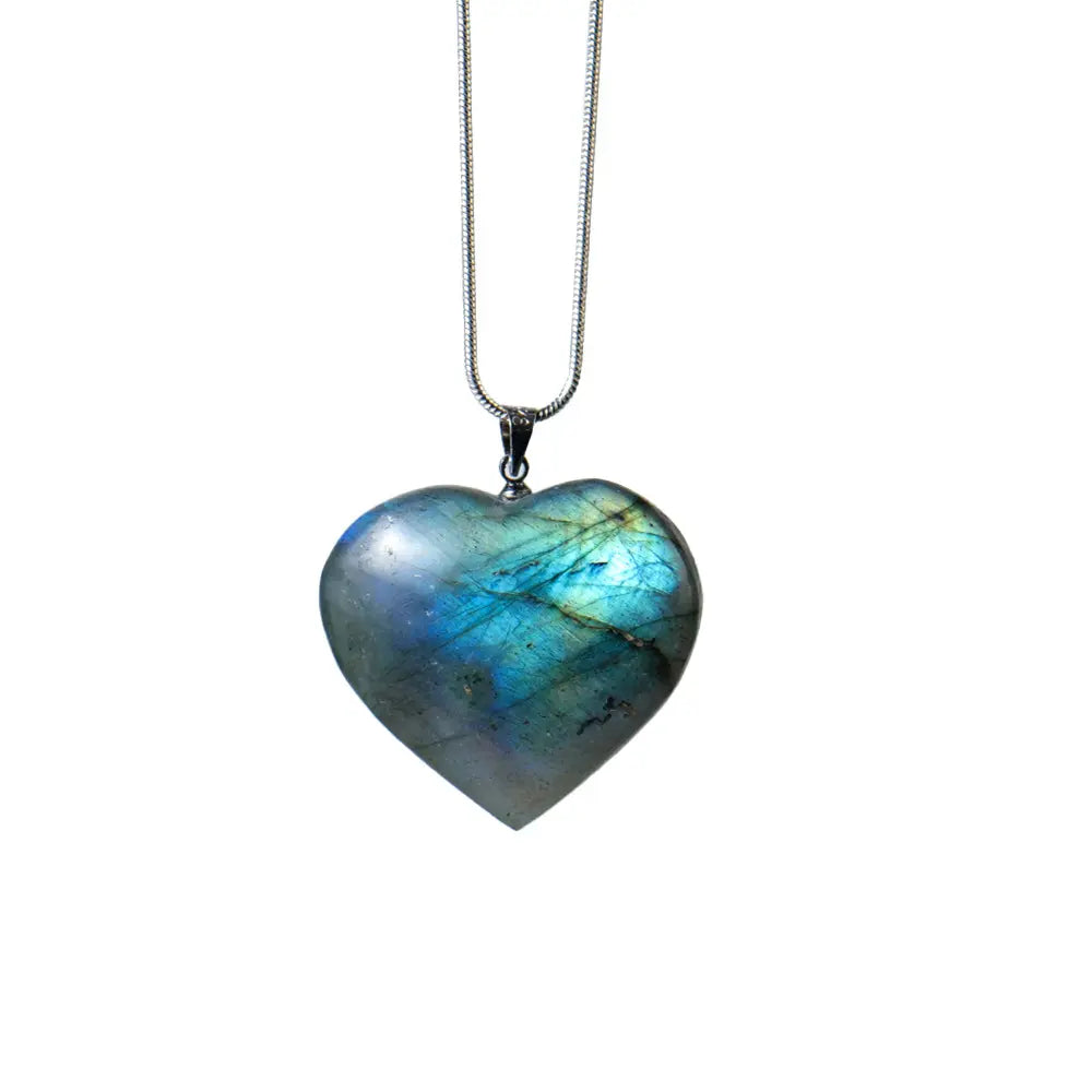 Glowing Moonstone Heart Necklace - Embrace Love & Light Gems Ritual