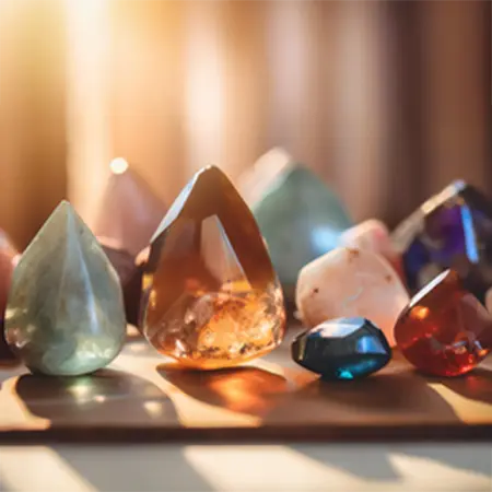 Detailed natural stone guide: Discover the stories and harmonizing powers behind each gemstone in the collection.