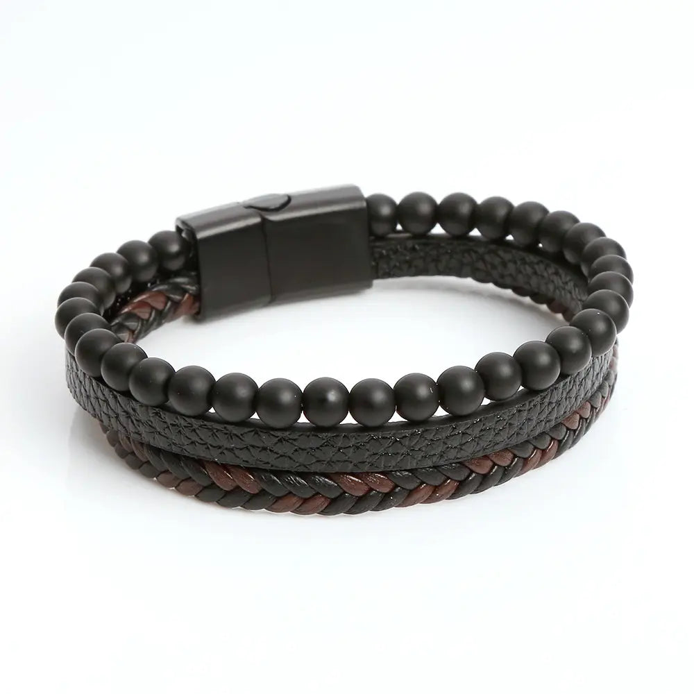 Men’s Obsidian Bracelet - Grounding & Protective Energy Gems Ritual