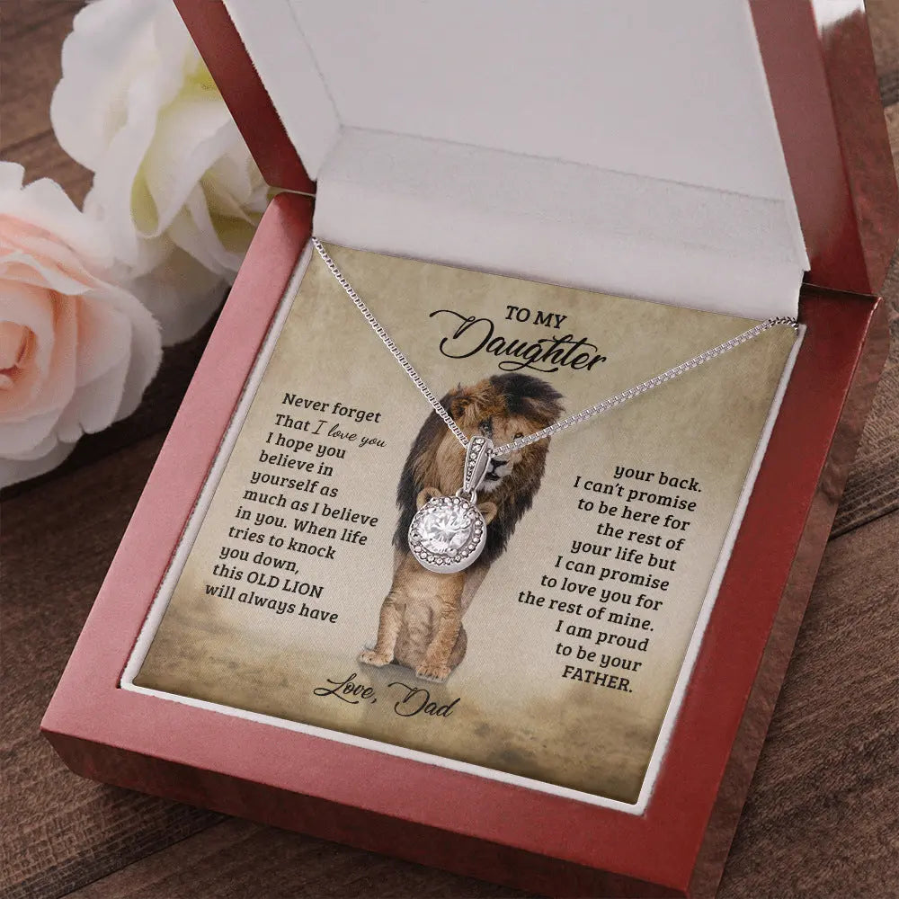 Elegant Gift Necklace: Round Zircon Pendant in Luxury Box - Gems Ritual