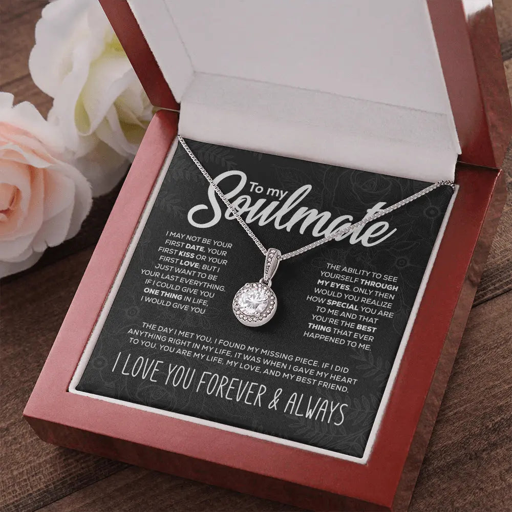 Elegant Gift Necklace: Round Zircon Pendant in Luxury Box - Gems Ritual