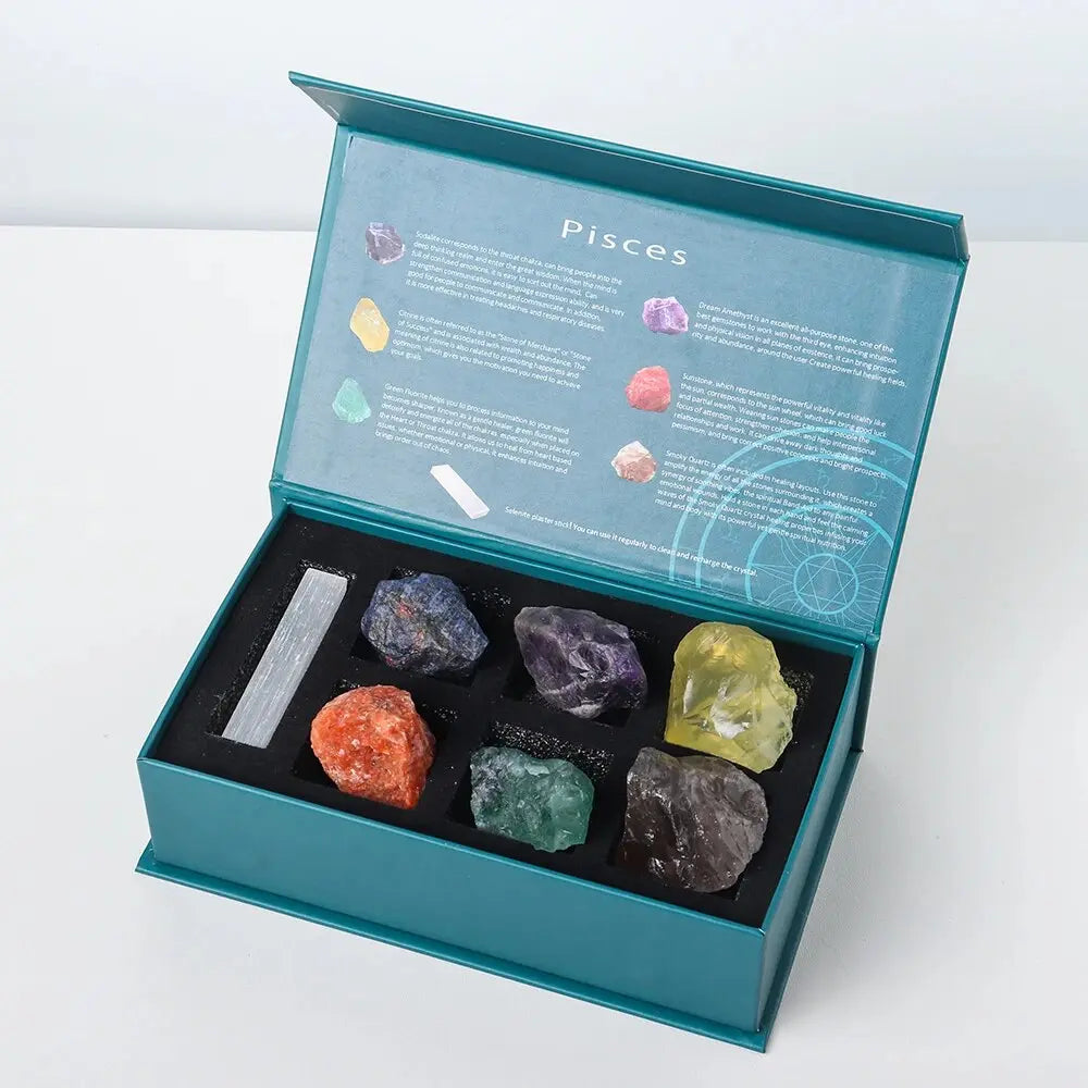 Zodiac Birthstone Crystal Set – Feng Shui & Meditation Gift Box - Gems Ritual