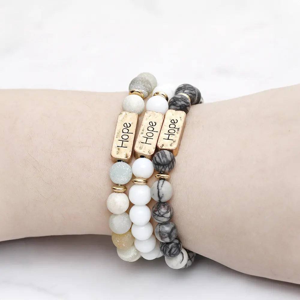 Hope Charm Bracelet – Natural Stone Energy Jewelry for Balance - Gems Ritual
