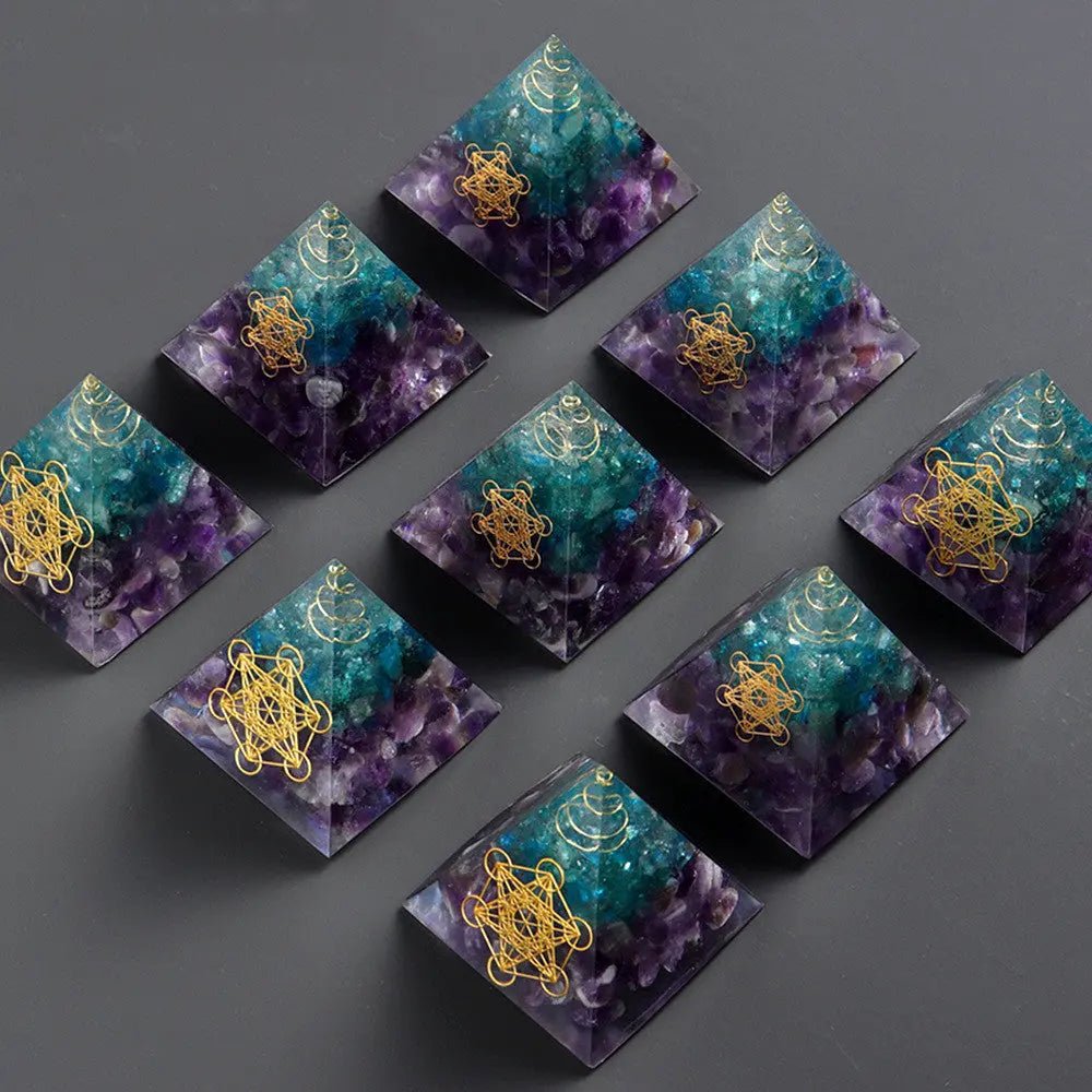 Harness Tranquility with an Amethyst Crystal Orgonite Pyramid Gems Ritual