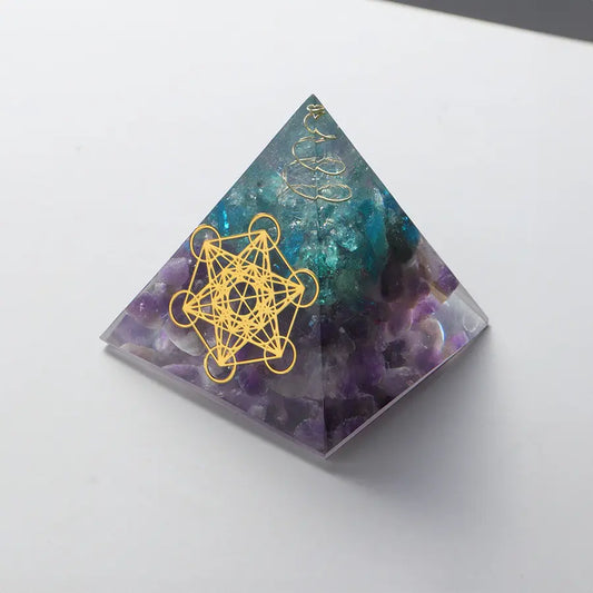 Harness Tranquility with an Amethyst Crystal Orgonite Pyramid Gems Ritual