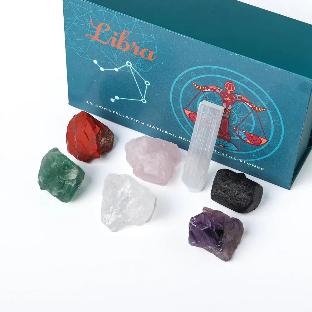 Zodiac Birthstone Crystal Set – Feng Shui & Meditation Gift Box - Gems Ritual