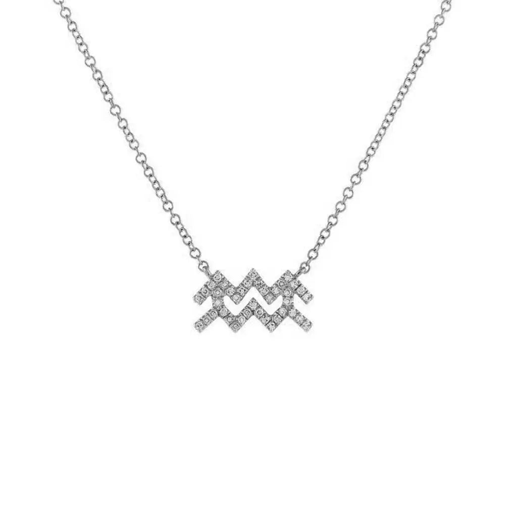 Celestial Diamond Zodiac Necklace – Astrology Sign Jewelry Gift - Gems Ritual