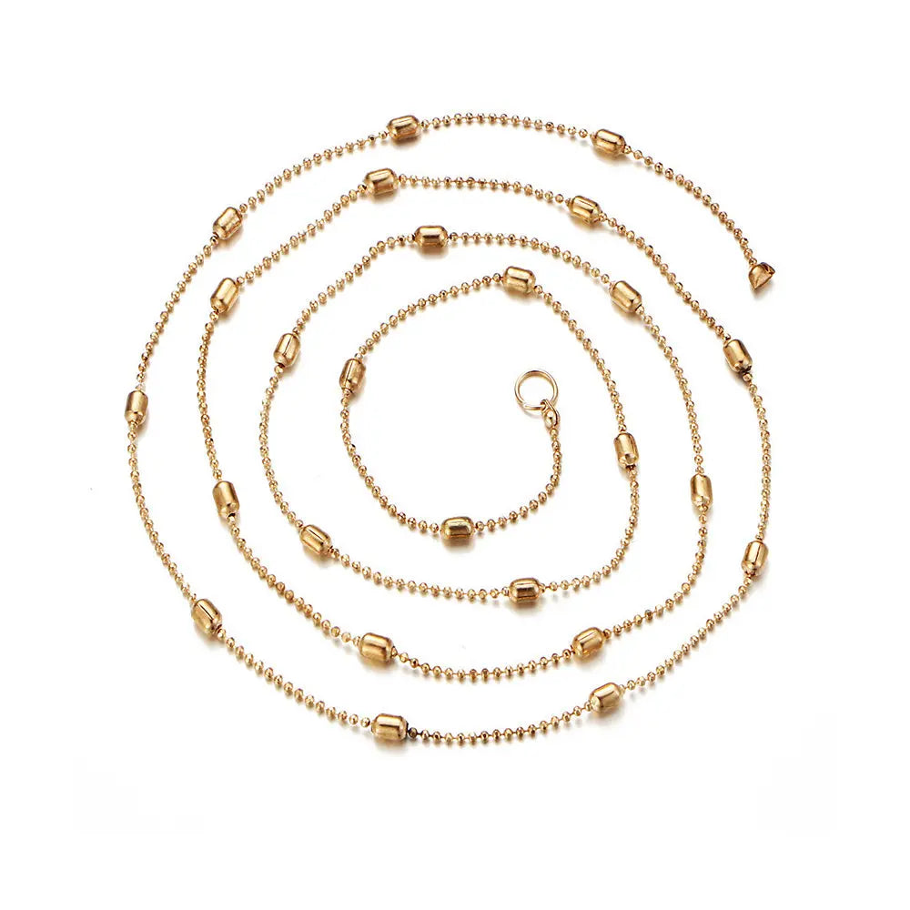 Minimalist Three-Layer Necklace Set with Pearl and Crystal Pendant - Gems Ritual